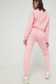 Бавовняні спортивні штани HUGO жіночі колір рожевий однотонні (2782869)