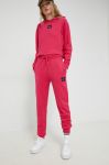 Бавовняні спортивні штани HUGO жіночі колір рожевий однотонні (2651346) Бавовняні спортивні штани HUGO жіночі колір рожевий однотонні (2651346)