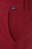 Бавовняні штани Vans жіночі колір червоний фасон chinos висока посадка Бавовняні штани Vans жіночі колір червоний фасон chinos висока посадка