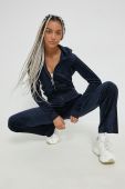 Спортивні штани Juicy Couture жіночі колір синій однотонні Спортивні штани Juicy Couture жіночі колір синій однотонні