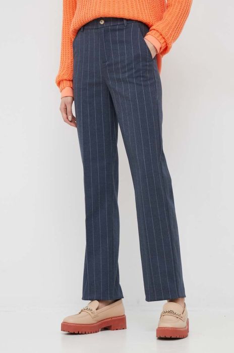 Штани United Colors of Benetton жіночі колір синій пряме висока посадка (2910514) Штани United Colors of Benetton жіночі колір синій пряме висока посадка (2910514)