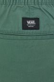 Штани Vans жіночі колір зелений широке висока посадка Штани Vans жіночі колір зелений широке висока посадка