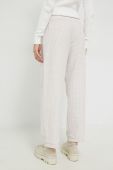 Штани Brixton жіночі колір бежевий пряме висока посадка Штани Brixton жіночі колір бежевий пряме висока посадка