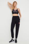 Спортивні штани LaBellaMafia жіночі колір чорний однотонні Спортивні штани LaBellaMafia жіночі колір чорний однотонні