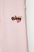 Дитячі бавовняні штани Guess колір рожевий з аплікацією (2478125) Дитячі бавовняні штани Guess колір рожевий з аплікацією (2478125)