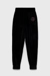 Дитячі спортивні штани Guess колір чорний однотонні (2583404) Дитячі спортивні штани Guess колір чорний однотонні (2583404)