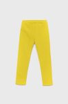 Дитячі штани United Colors of Benetton колір жовтий однотонні Дитячі штани United Colors of Benetton колір жовтий однотонні