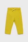 Дитячі бавовняні штани United Colors of Benetton колір зелений однотонні (2523188) Дитячі бавовняні штани United Colors of Benetton колір зелений однотонні (2523188)