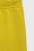 Дитячі бавовняні штани United Colors of Benetton колір зелений однотонні (2523188) Дитячі бавовняні штани United Colors of Benetton колір зелений однотонні (2523188)