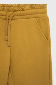 Дитячі бавовняні штани United Colors of Benetton колір жовтий однотонні (2737036)