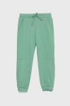 Дитячі бавовняні штани United Colors of Benetton колір бірюзовий однотонні (2706871) Дитячі бавовняні штани United Colors of Benetton колір бірюзовий однотонні (2706871)