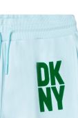 Дитячі спортивні штани Dkny колір бірюзовий однотонні