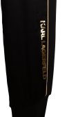 Дитячі спортивні штани Karl Lagerfeld колір чорний з аплікацією