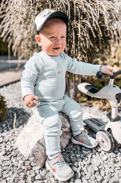 Дитячі легінси Jamiks однотонні колір блакитний (2452716) Дитячі легінси Jamiks однотонні колір блакитний (2452716)