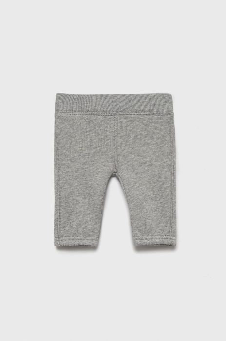 Дитячі бавовняні штани United Colors of Benetton колір сірий з аплікацією Дитячі бавовняні штани United Colors of Benetton колір сірий з аплікацією