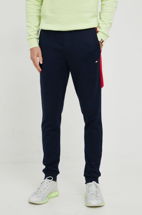 Спортивні штани Tommy Hilfiger чоловічі колір синій візерунок Спортивні штани Tommy Hilfiger чоловічі колір синій візерунок
