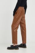 Вовняні штани Drykorn чоловічі колір коричневий облягаючі