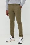 Штани PS Paul Smith чоловічі колір зелений фасон chinos Штани PS Paul Smith чоловічі колір зелений фасон chinos