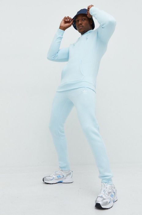 Спортивні штани adidas Originals чоловічі однотонні колір блакитний Спортивні штани adidas Originals чоловічі однотонні колір блакитний