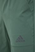 Спортивні штани adidas чоловічі колір зелений однотонні (2496846)
