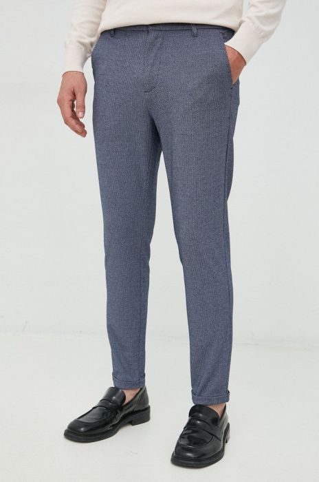 Штани Lindbergh чоловічі колір синій облягаюче (2725043)