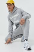 Спортивні штани Superdry чоловічі колір сірий з принтом