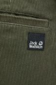 Вельветові штани Jack Wolfskin чоловічі колір зелений пряме