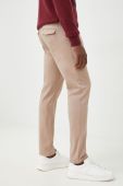Штани La Martina чоловічі колір бежевий облягаюче Штани La Martina чоловічі колір бежевий облягаюче