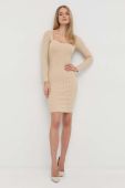 Сукня Guess колір бежевий mini облягаюча (2669653)