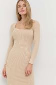 Сукня Guess колір бежевий mini облягаюча (2669653)