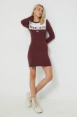 Сукня Tommy Jeans колір бордовий mini облягаюча (2657363)