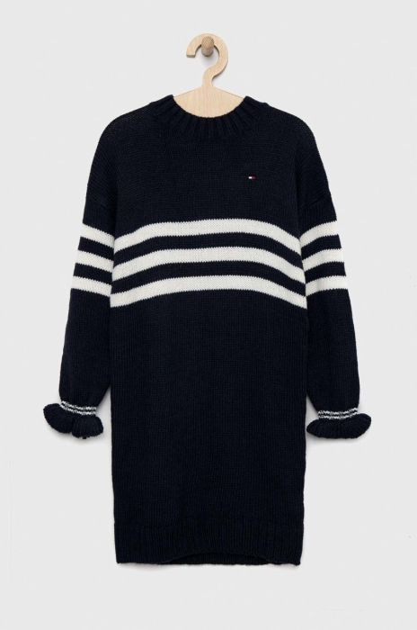 Дитяча сукня Tommy Hilfiger колір синій midi пряма (2747185)