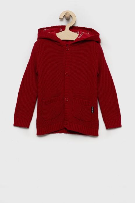 Дитячий бавовняний светер Guess колір червоний легкий (2625326) Дитячий бавовняний светер Guess колір червоний легкий (2625326)