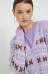 Джемпер Noisy May жіночий колір фіолетовий легкий