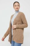 кардиган з домішкою вовни Vero Moda жіночий колір коричневий