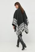Вовняне пончо Patrizia Pepe колір сірий