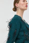 Вовняний кардиган Patrizia Pepe жіночий колір зелений