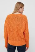 Кардиган з домішкою вовни United Colors of Benetton жіночий колір помаранчевий легкий