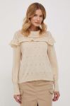 Светр з домішкою вовни Sisley жіночий колір бежевий (2702067)