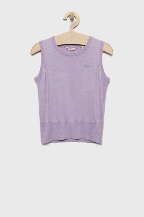 Дитячий жилет Guess колір фіолетовий легкий