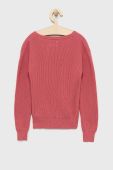 Дитячий бавовняний светер Guess колір рожевий легкий
