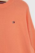 Дитячий бавовняний светер Tommy Hilfiger колір помаранчевий легкий Дитячий бавовняний светер Tommy Hilfiger колір помаранчевий легкий