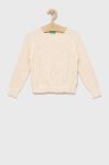 Дитячий светр United Colors of Benetton колір бежевий легкий (2739345) Дитячий светр United Colors of Benetton колір бежевий легкий (2739345)