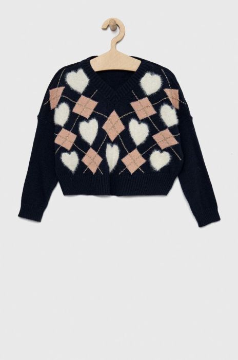 Дитячий светр з домішкою вовни United Colors of Benetton колір синій (2845481) Дитячий светр з домішкою вовни United Colors of Benetton колір синій (2845481)