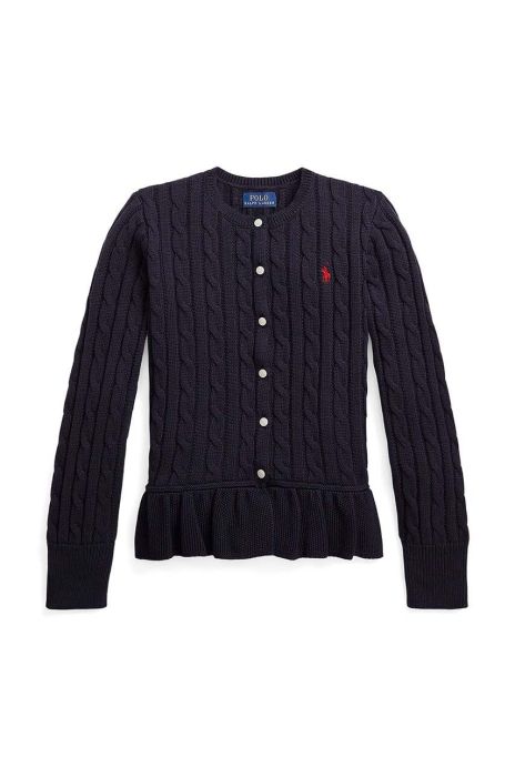 Дитячий бавовняний кардиган Polo Ralph Lauren колір синій Дитячий бавовняний кардиган Polo Ralph Lauren колір синій