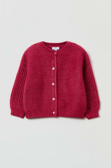 Кардиган для немовлят OVS колір рожевий легкий Кардиган для немовлят OVS колір рожевий легкий