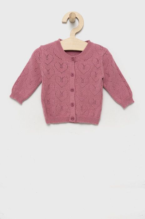 Дитячий кардиган United Colors of Benetton колір фіолетовий легкий Дитячий кардиган United Colors of Benetton колір фіолетовий легкий