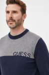 Светр з домішкою вовни Guess чоловічий колір синій легкий (2666519) Светр з домішкою вовни Guess чоловічий колір синій легкий (2666519)