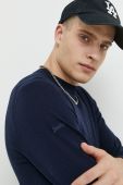 Светр з домішкою кашеміру Superdry чоловічий колір синій легкий