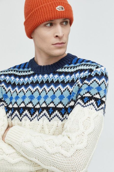 Светр з домішкою вовни Superdry чоловічий теплий колір барвистий